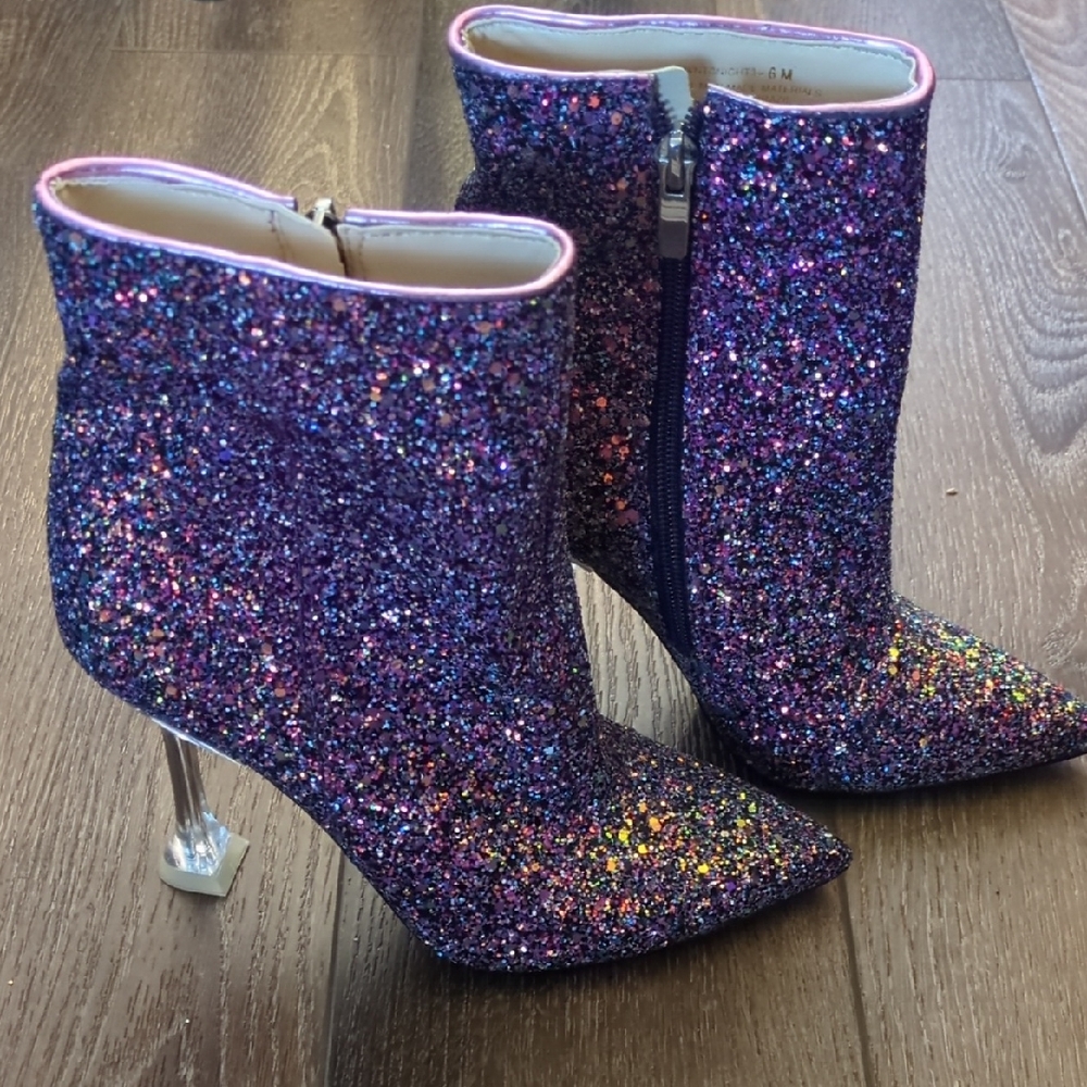 Nine West Sparkly Stiletto Booties